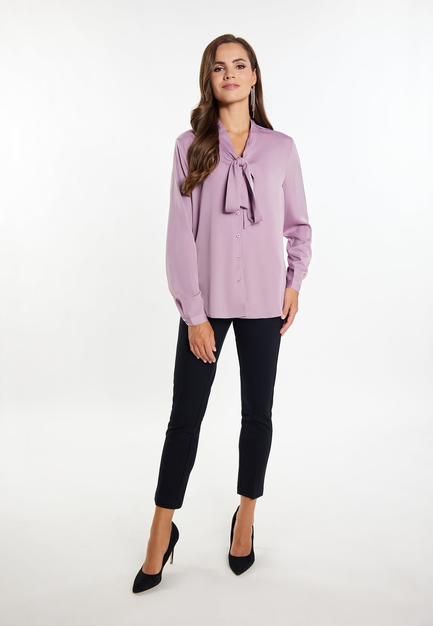 faina Damen Krawattennackenbluse