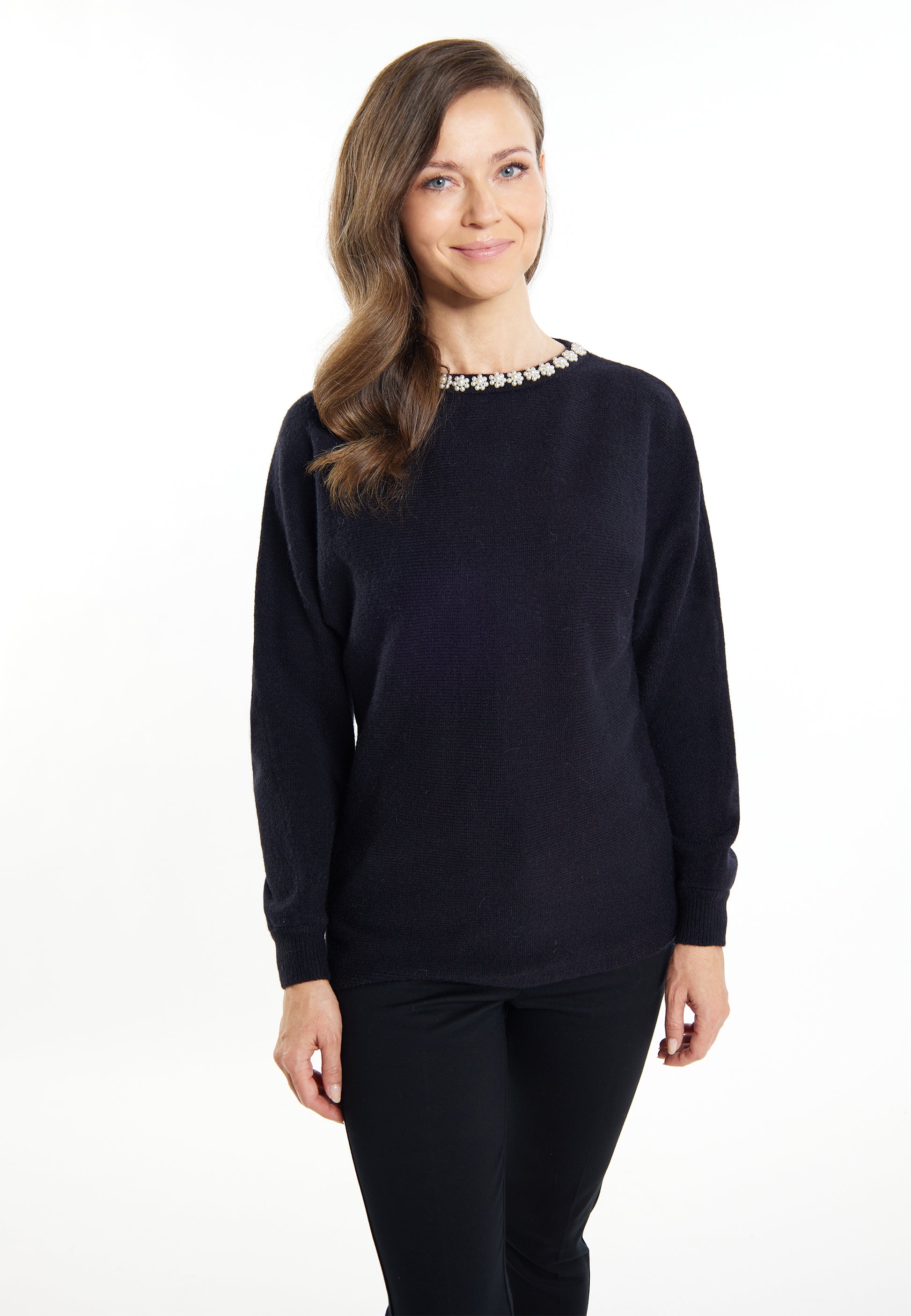 usha Damen Pullover mit Perle