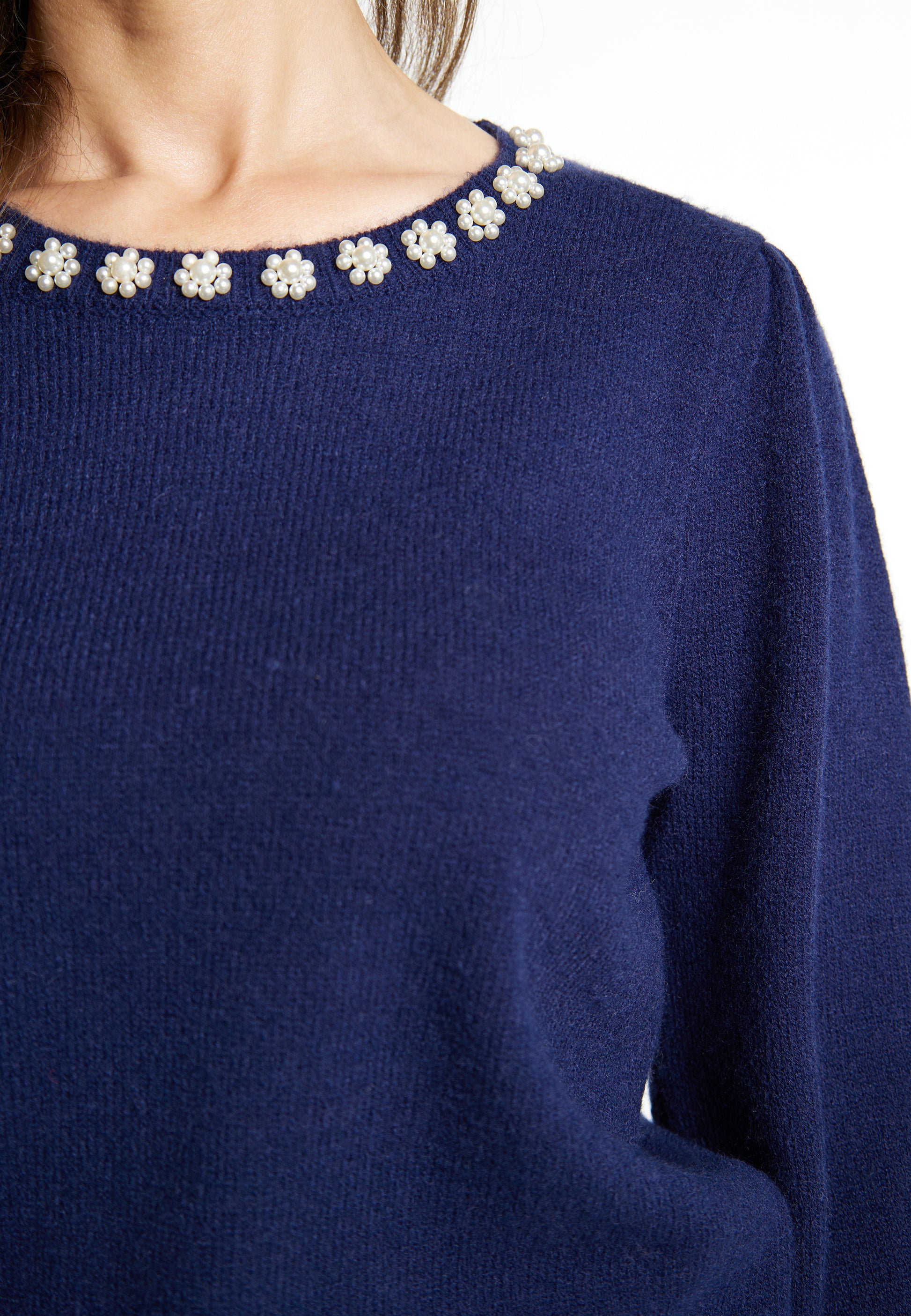Jeona Women's Sweater With Pearls