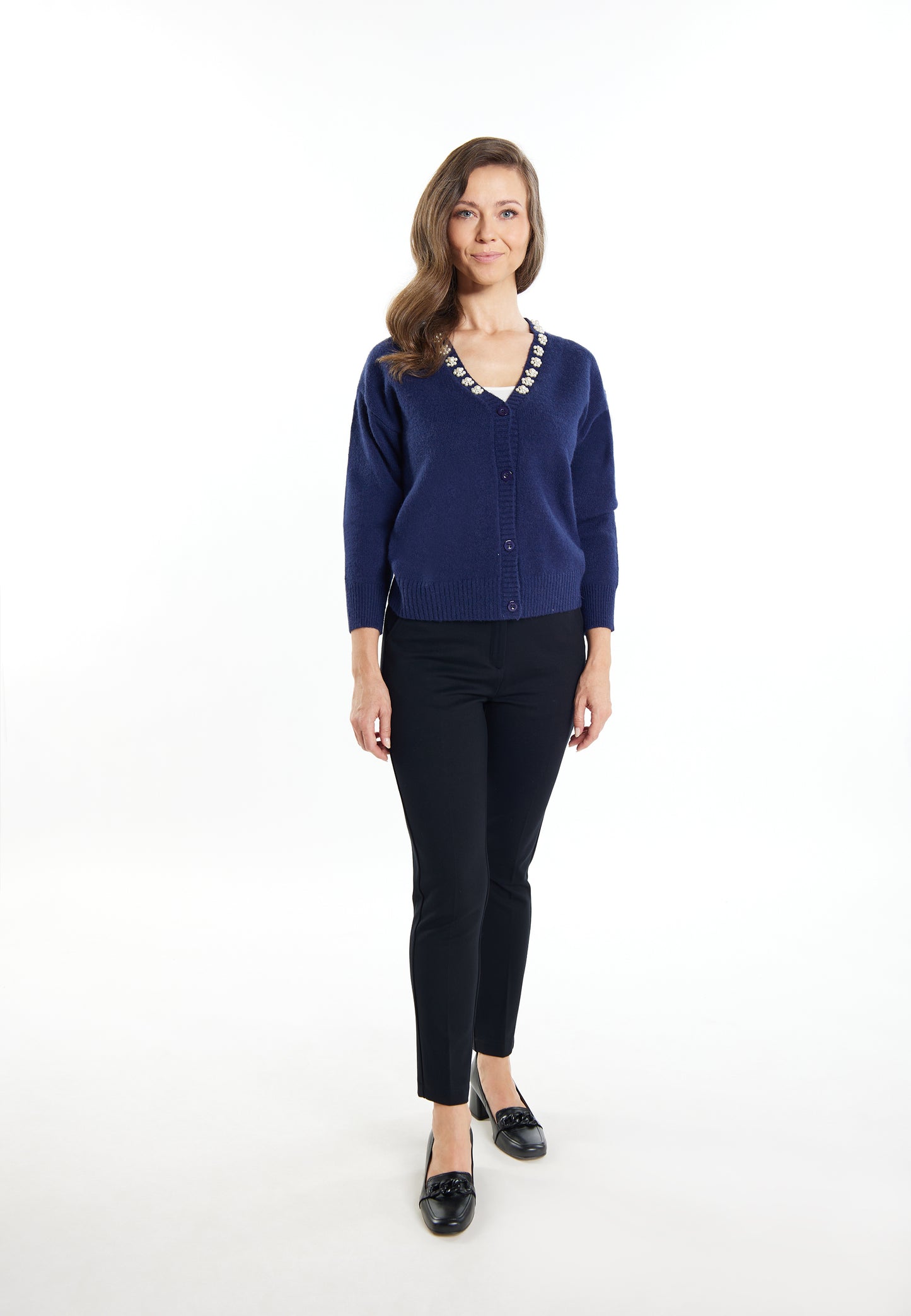 Albee Women's Cardigan With Pearls