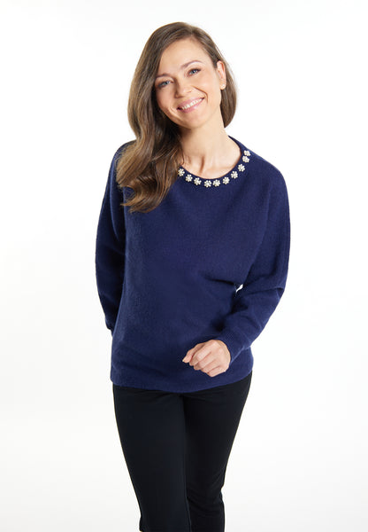 usha Damen Pullover mit Perle