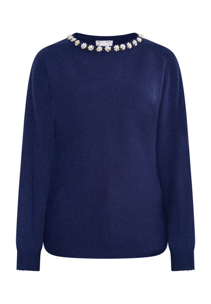 usha Damen Pullover mit Perle