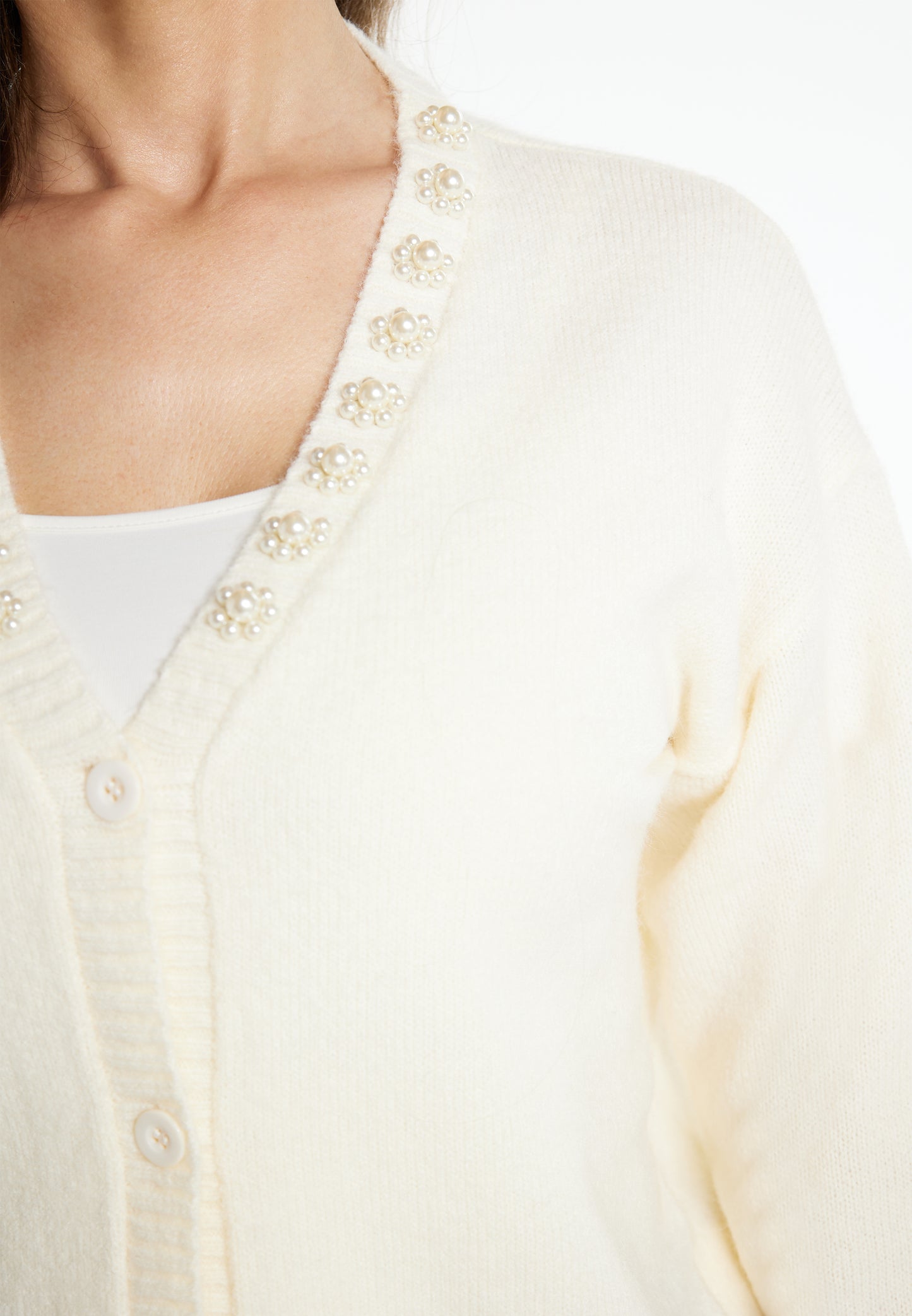 Albee Women's Cardigan With Pearls