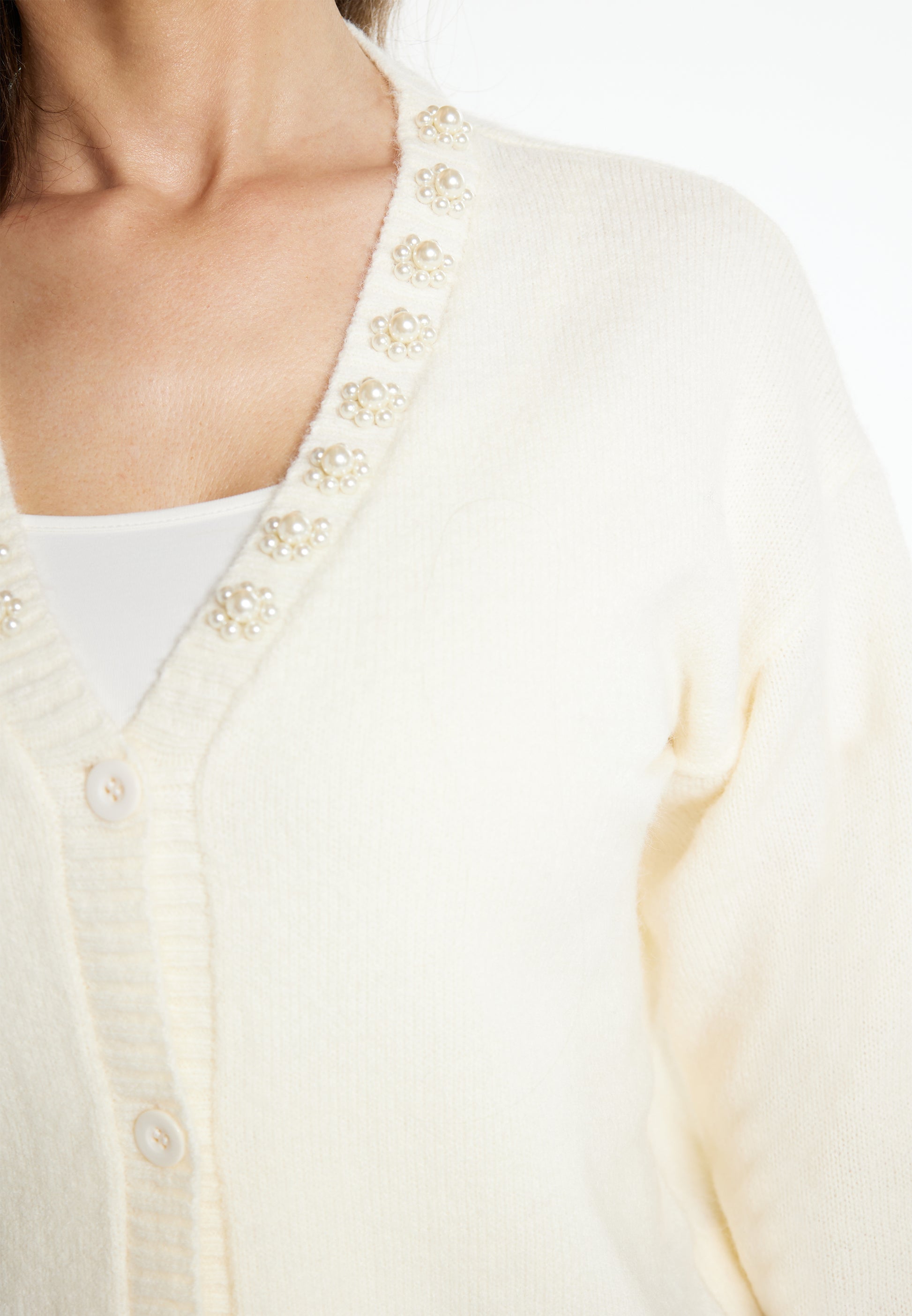 Albee Women's Cardigan With Pearls