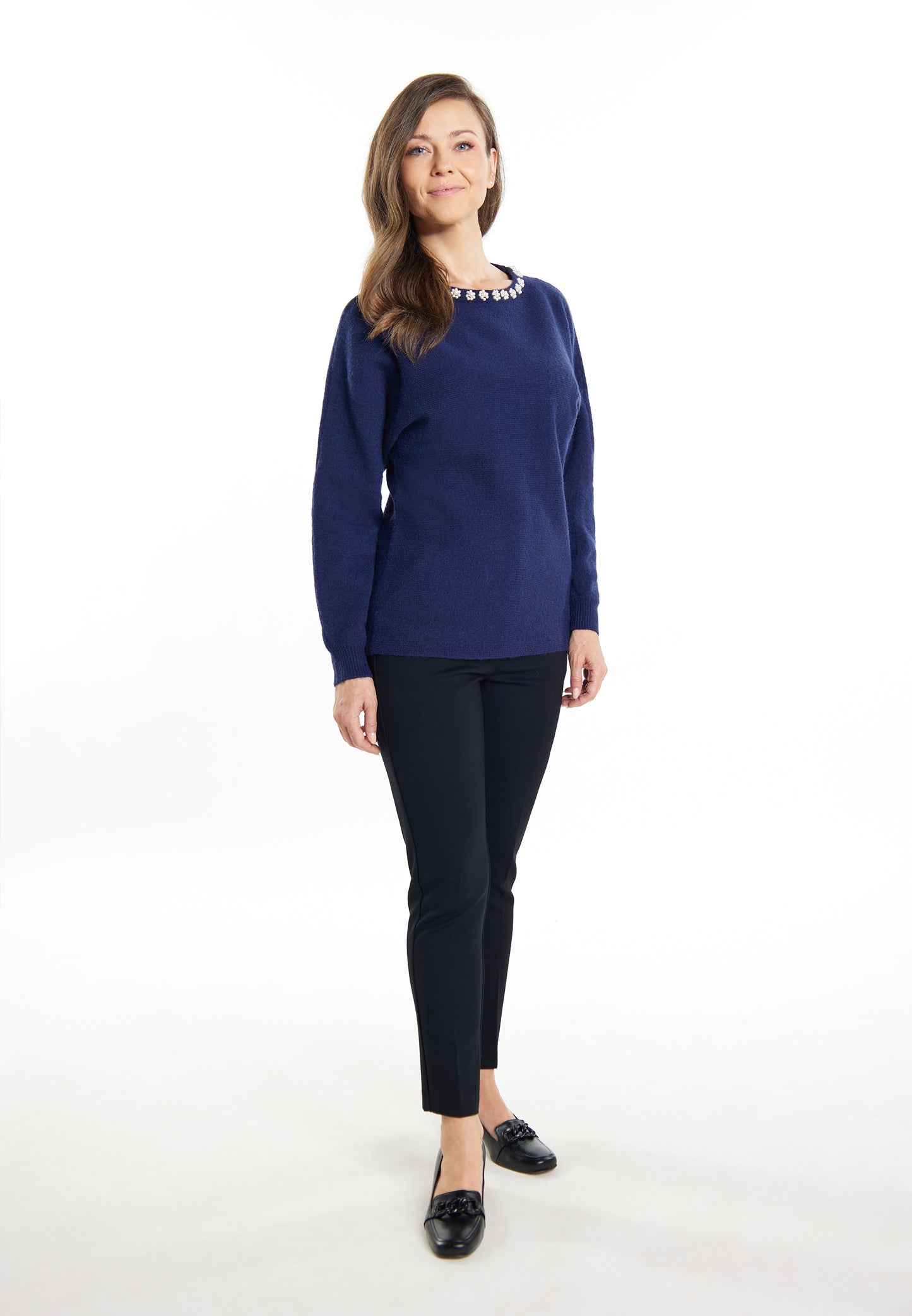 usha Damen Pullover mit Perle
