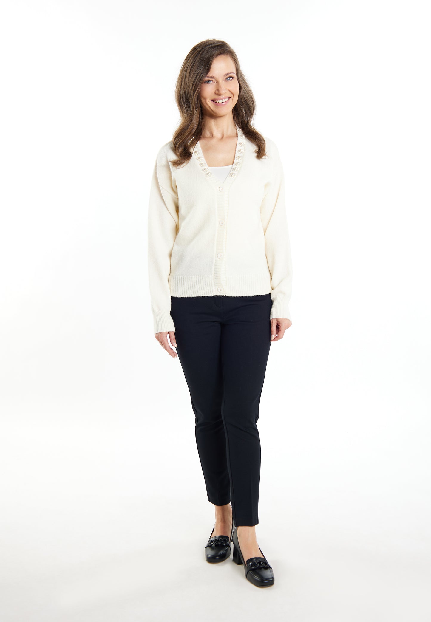 Albee Women's Cardigan With Pearls