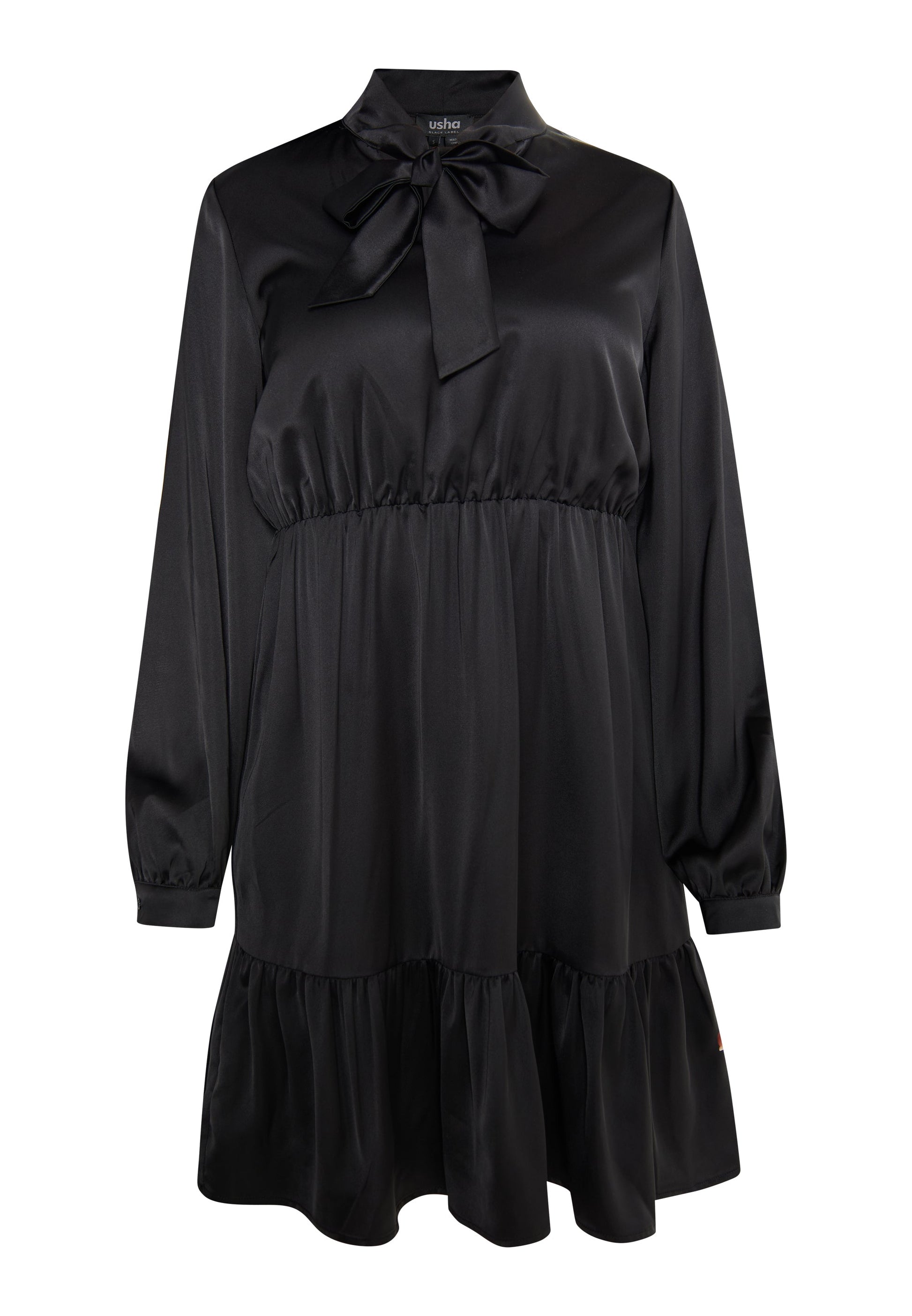 Usha black label Women's Midi Dress With Flounce