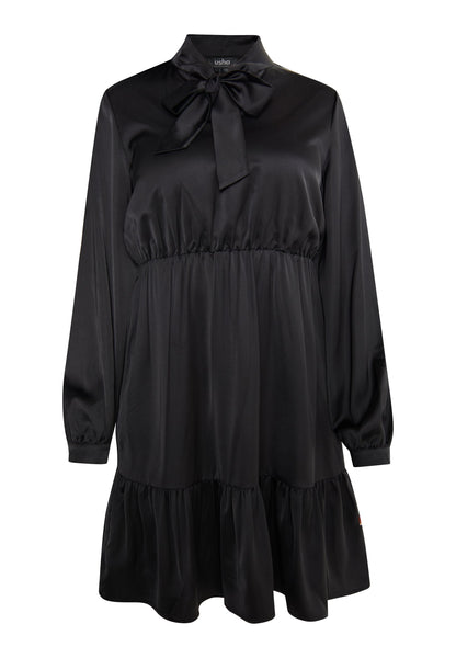 Usha black label Women's Midi Dress With Flounce