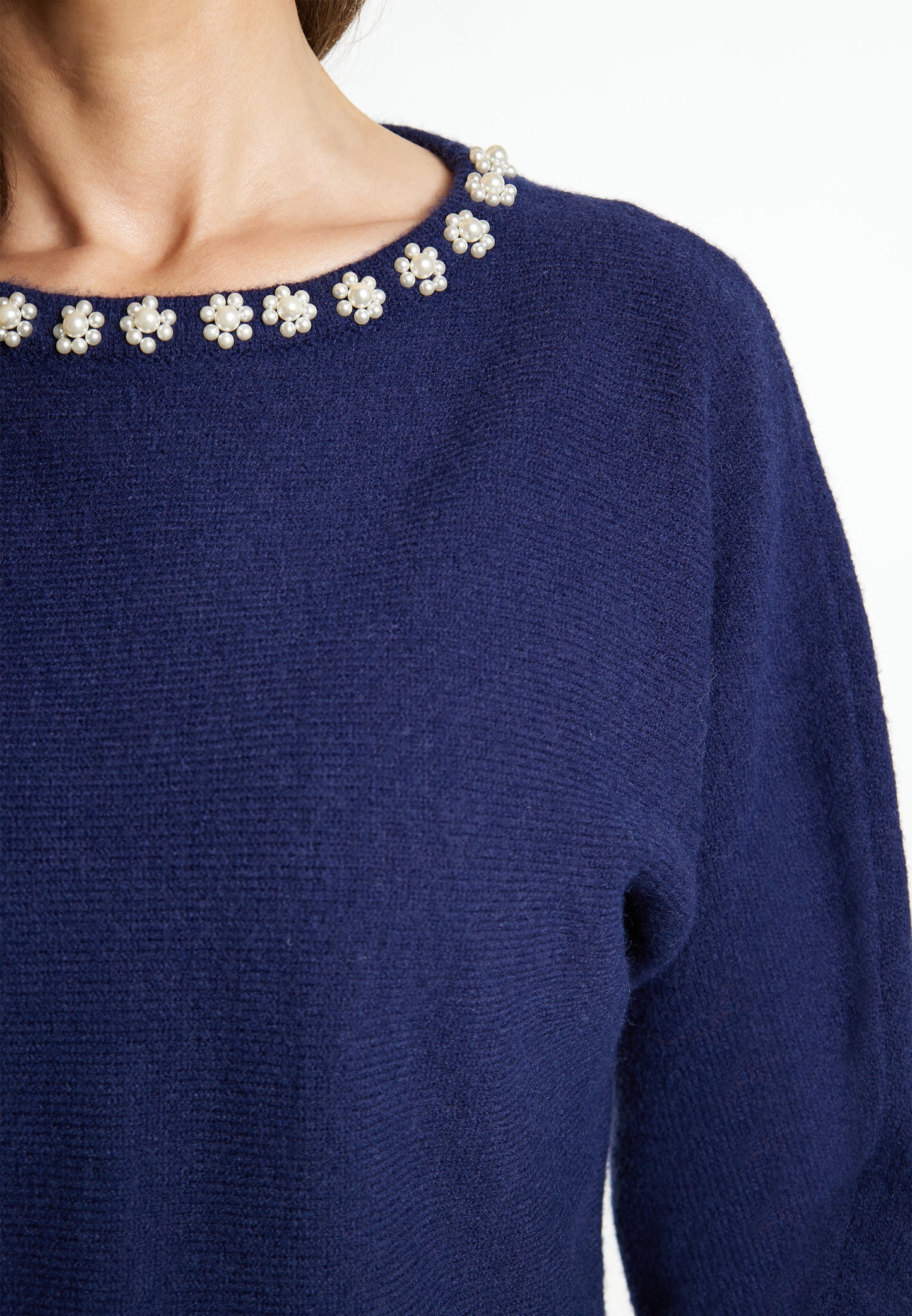 usha Damen Pullover mit Perle