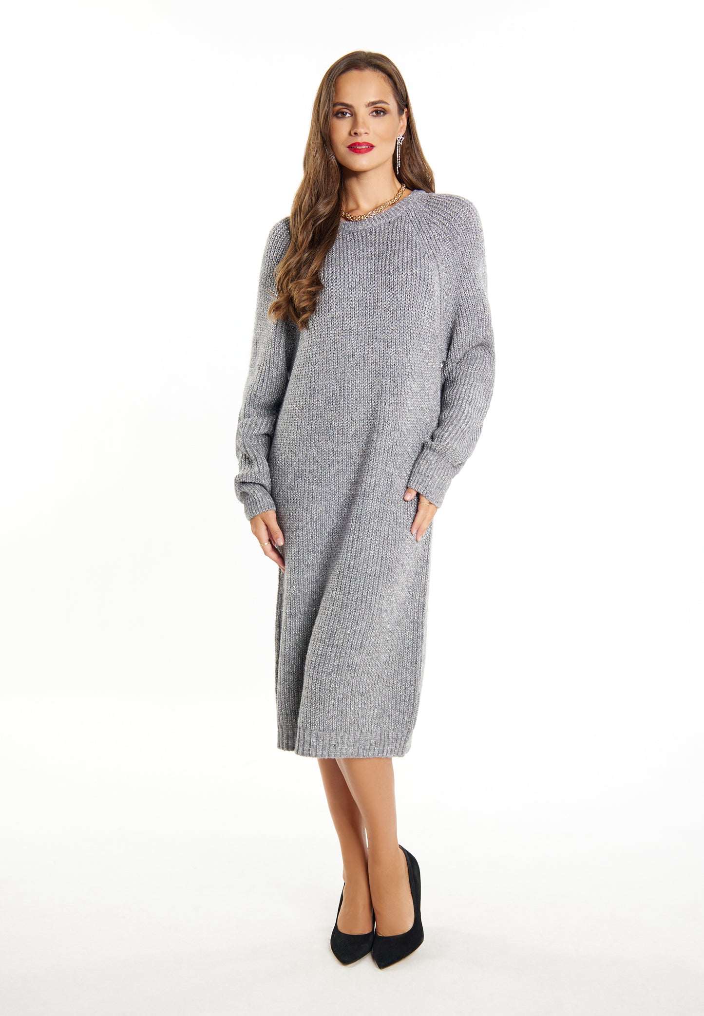 faina Damen-Strickkleid