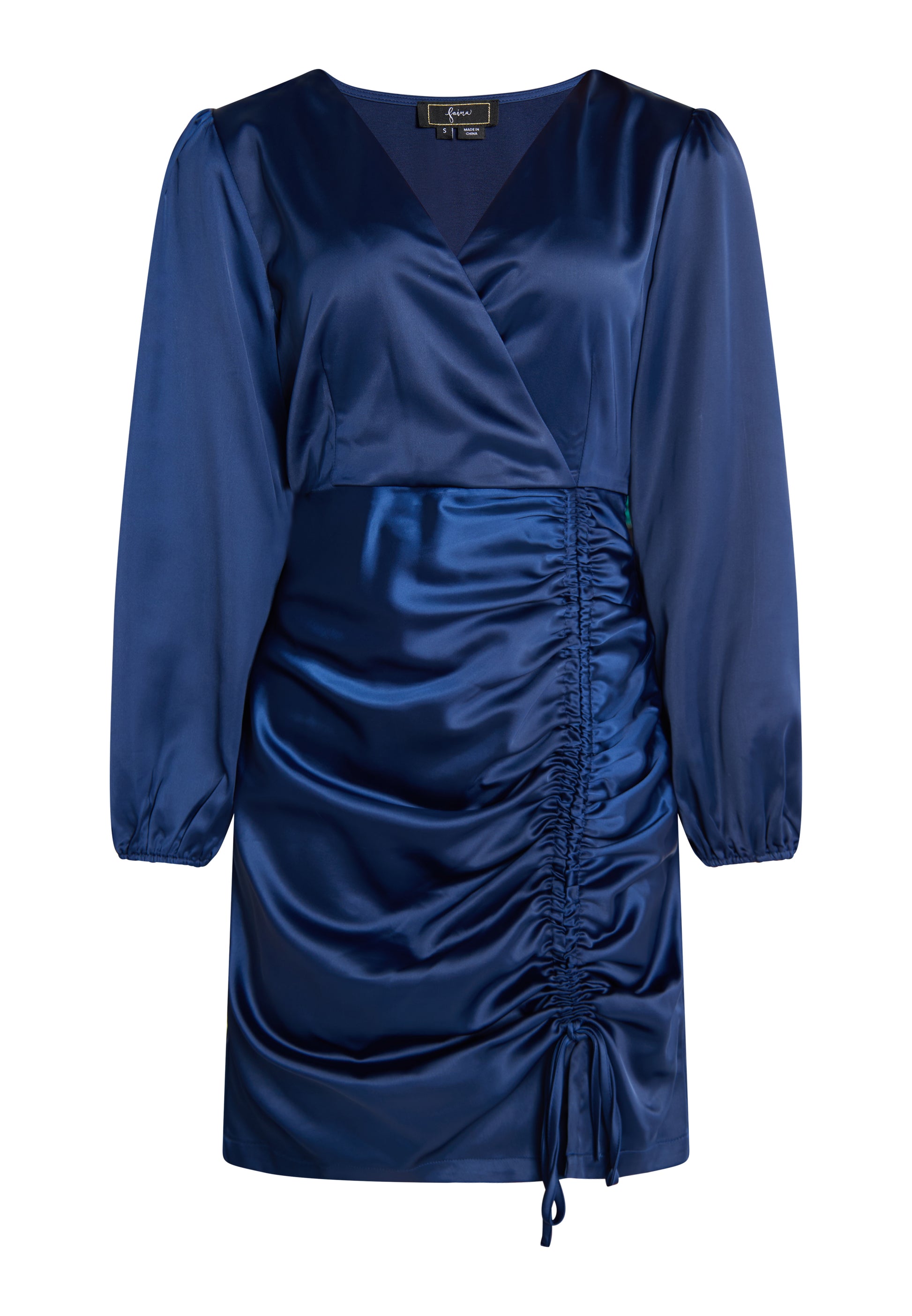 faina Damen Satin Minikleid