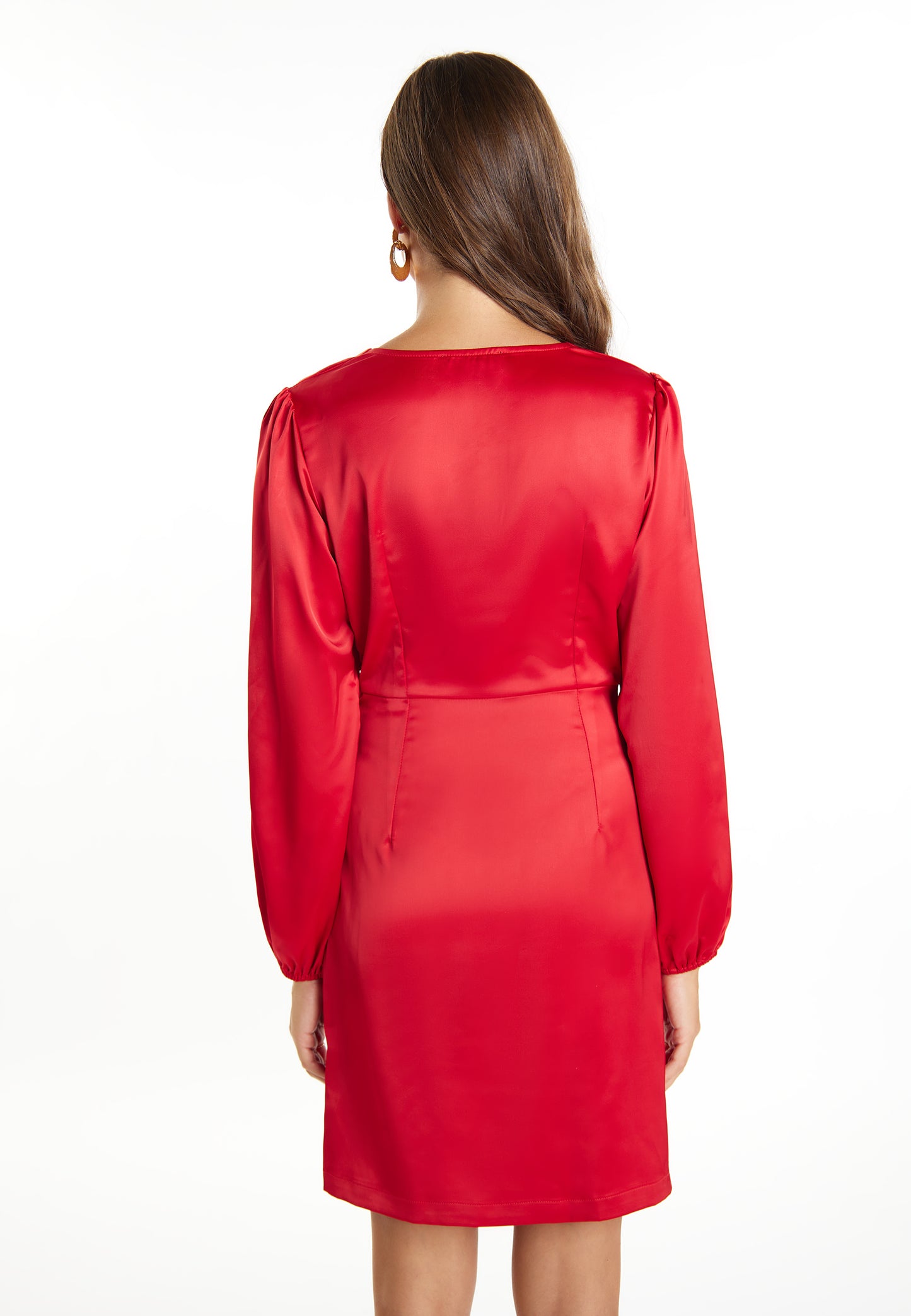 faina Damen Satin Minikleid