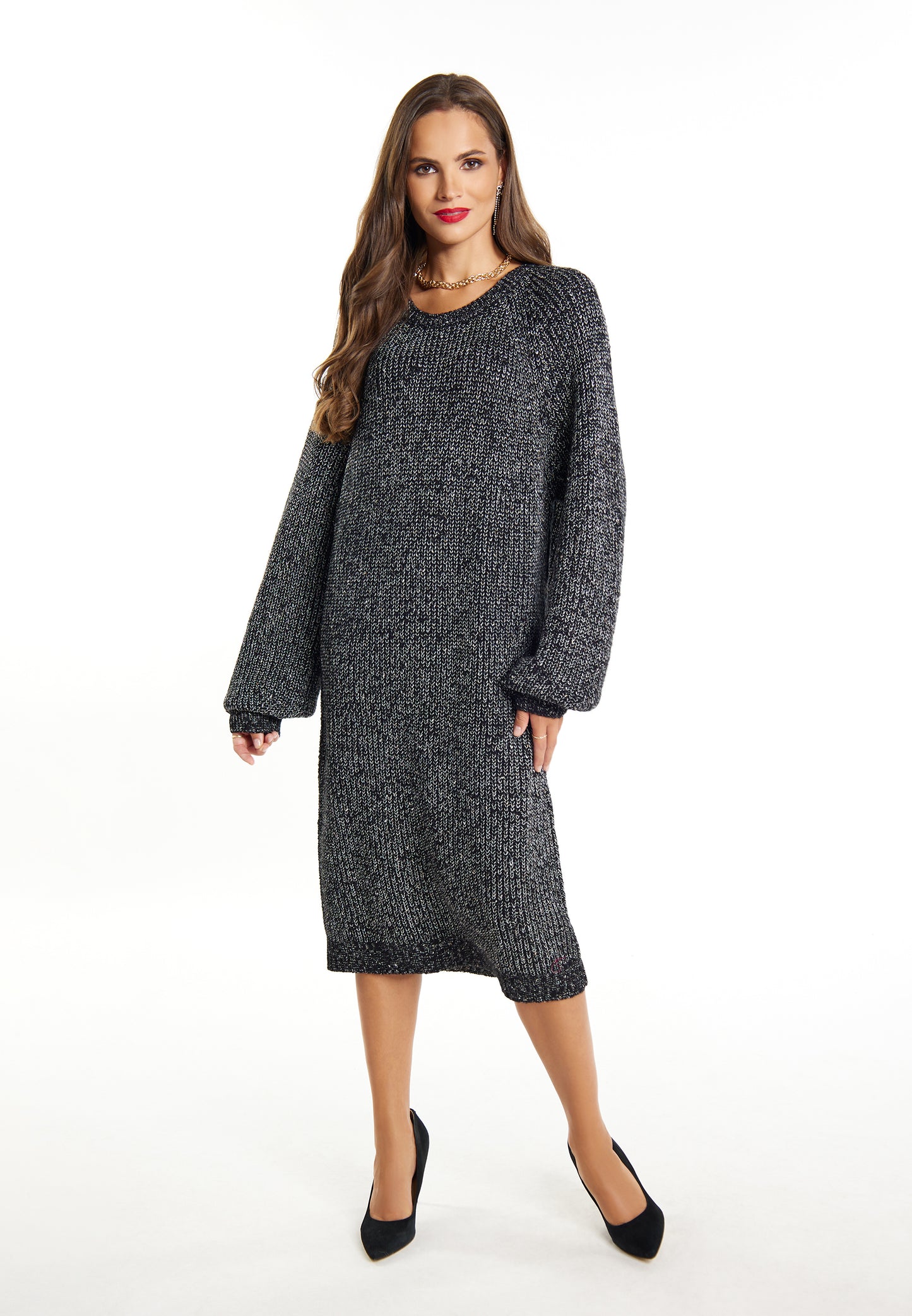 faina Damen-Strickkleid