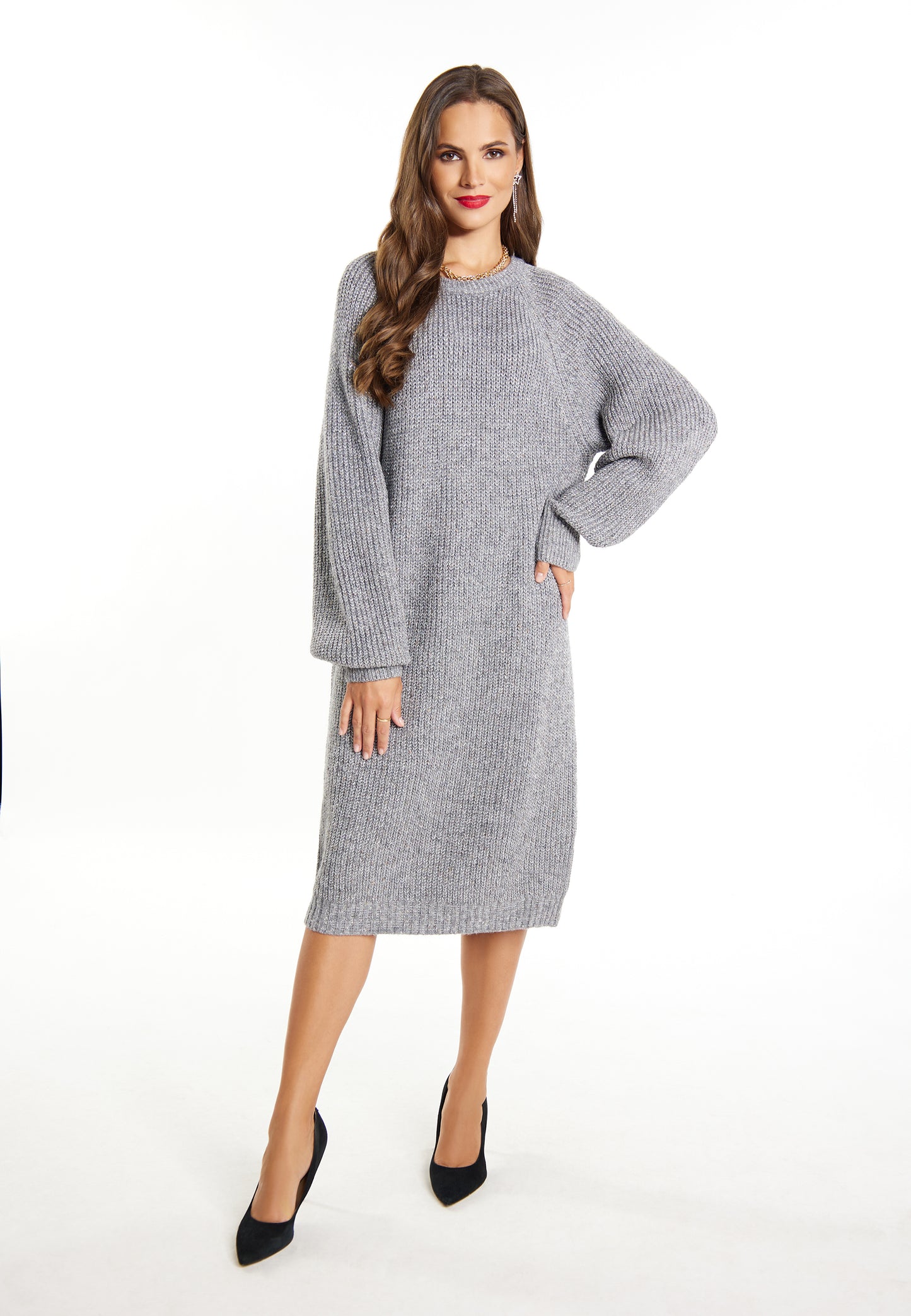 faina Damen-Strickkleid