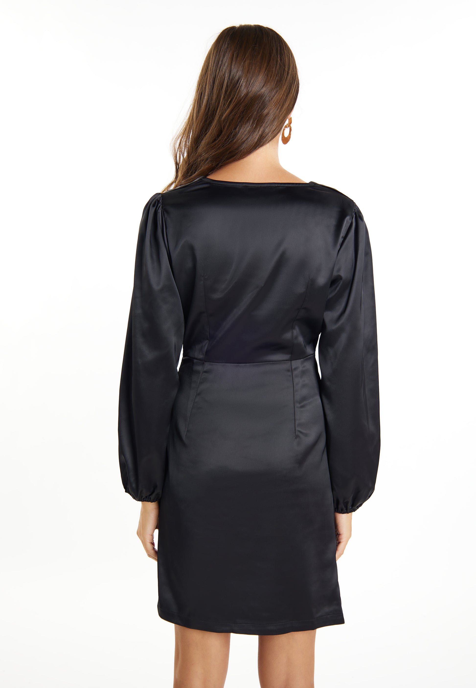 faina Damen Satin Minikleid