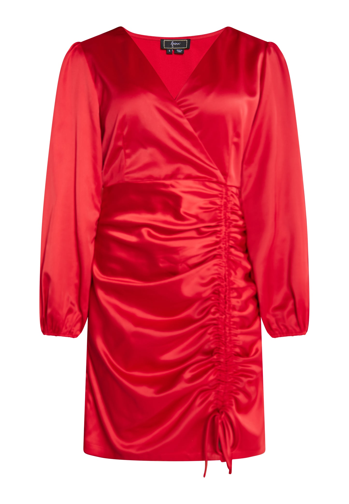 faina Damen Satin Minikleid