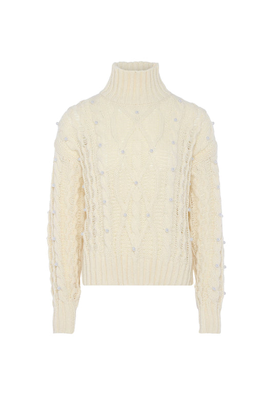 Faina Women's Sweater With Pearls