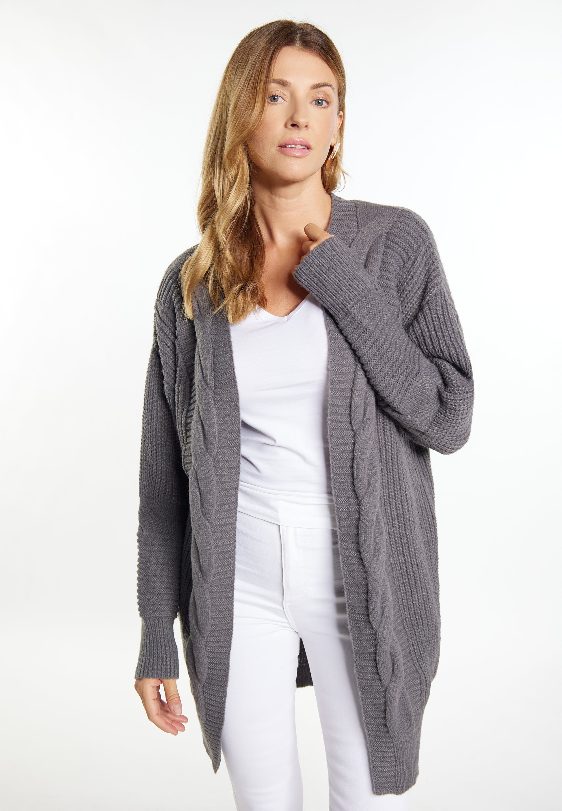 usha WHITE LABEL Women's Long Cardigan