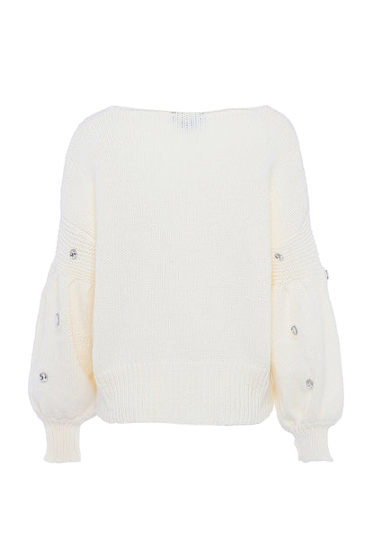 Faina Women's Sweater With Rhinestones