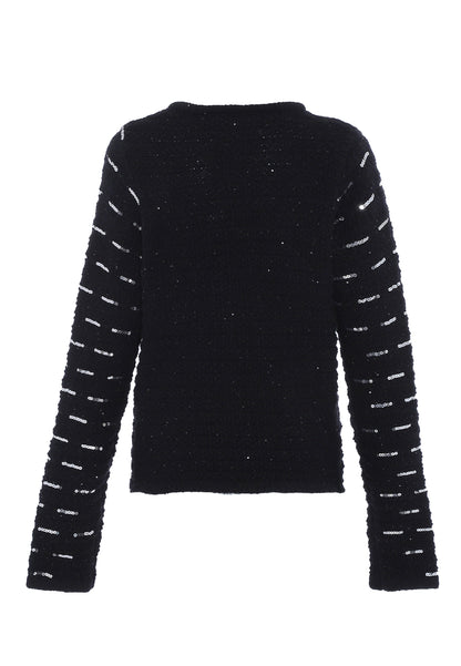 faina Damen Strickjacke mit Pailletten