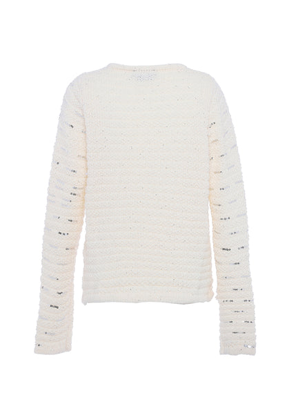 faina Damen Strickjacke mit Pailletten