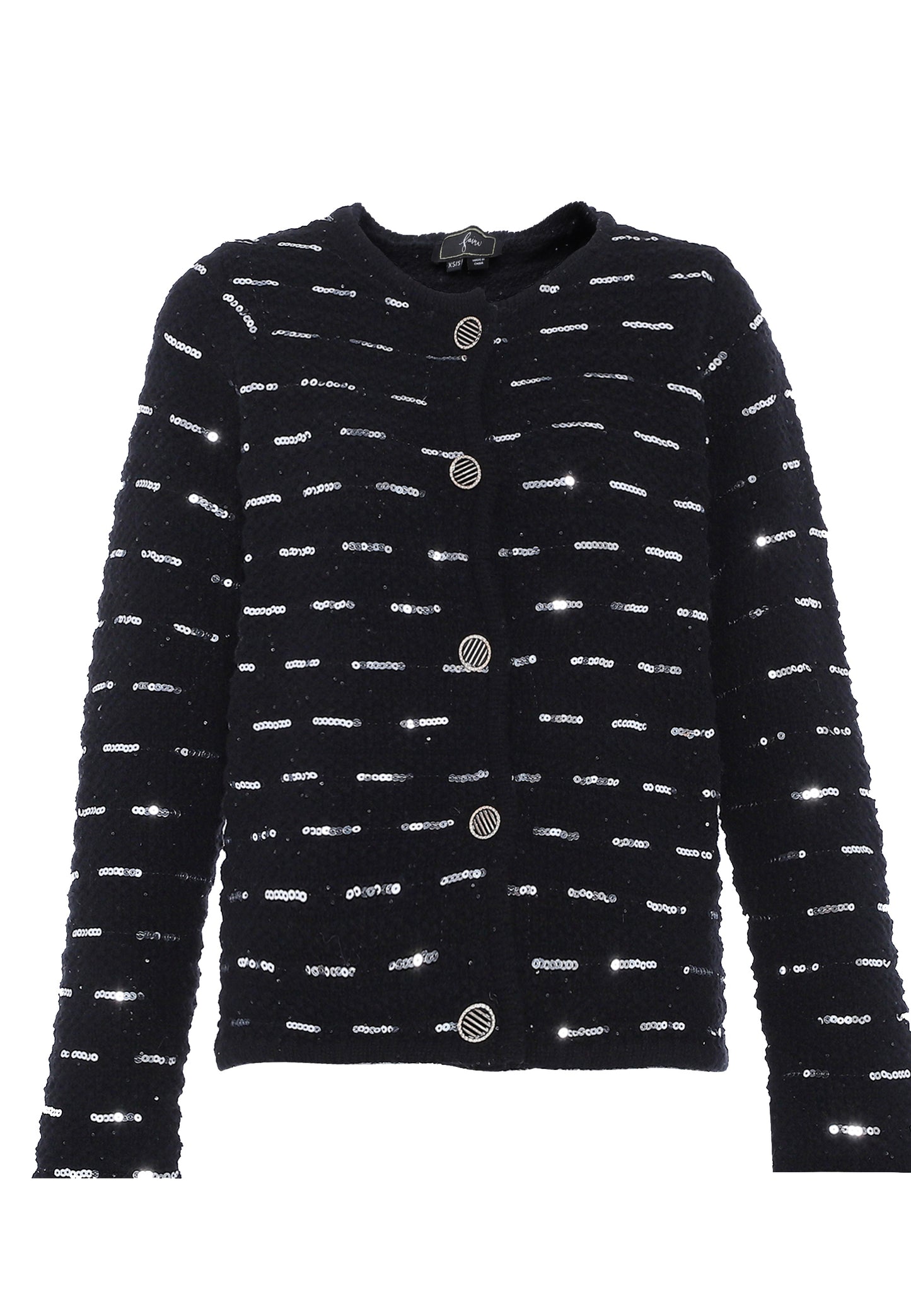 faina Damen Strickjacke mit Pailletten