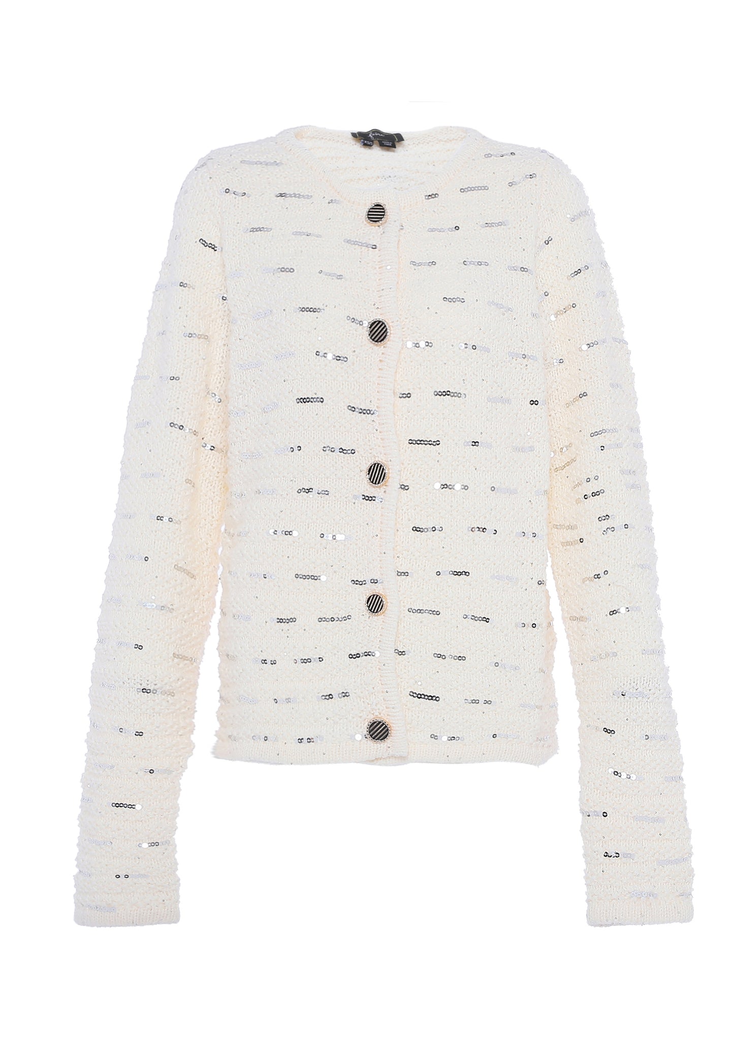 faina Damen Strickjacke mit Pailletten