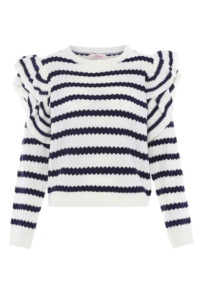 DreiMaster Vintage Women's Sweater With Ruffle