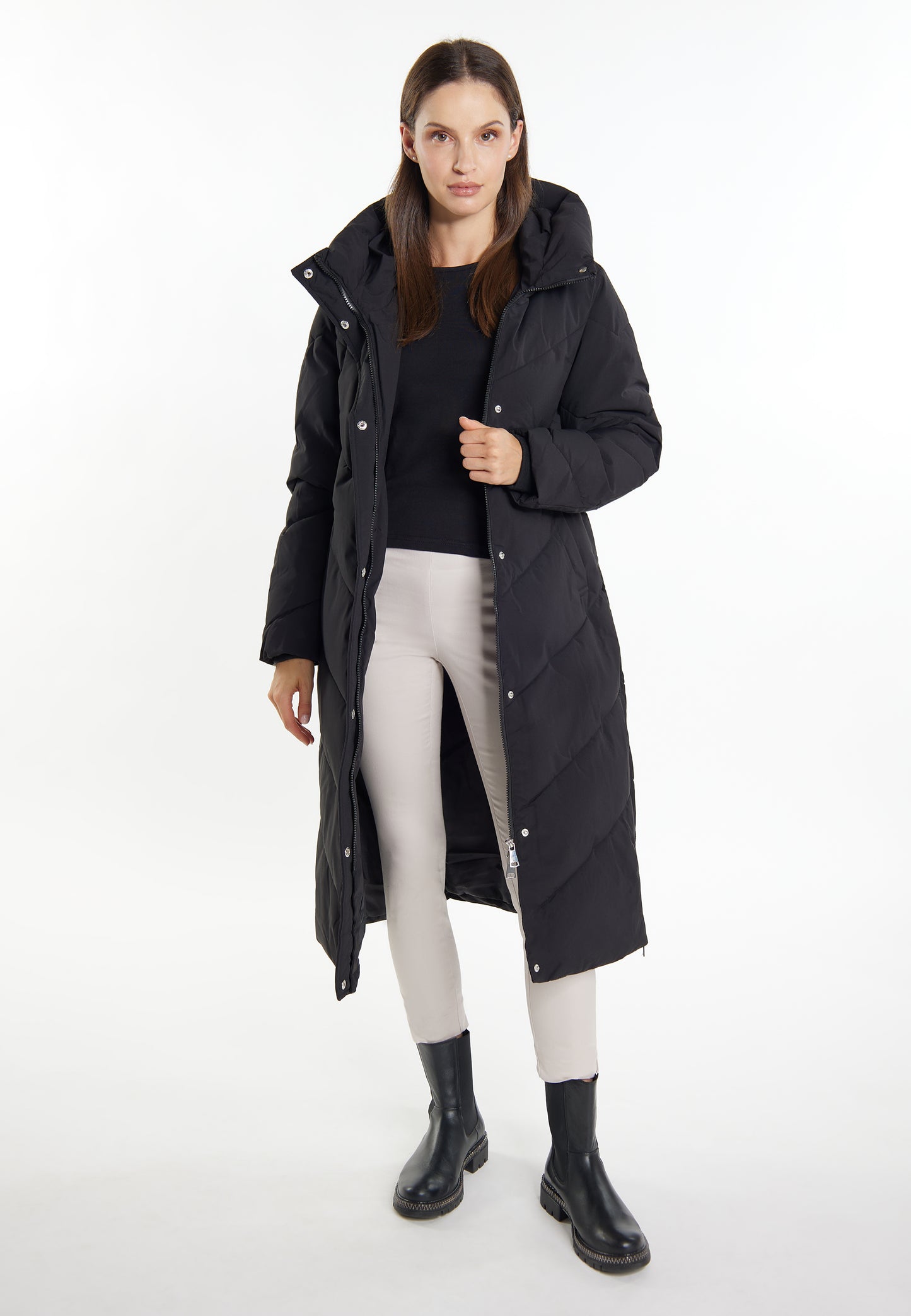 Halee Women's Long Quilted Coat