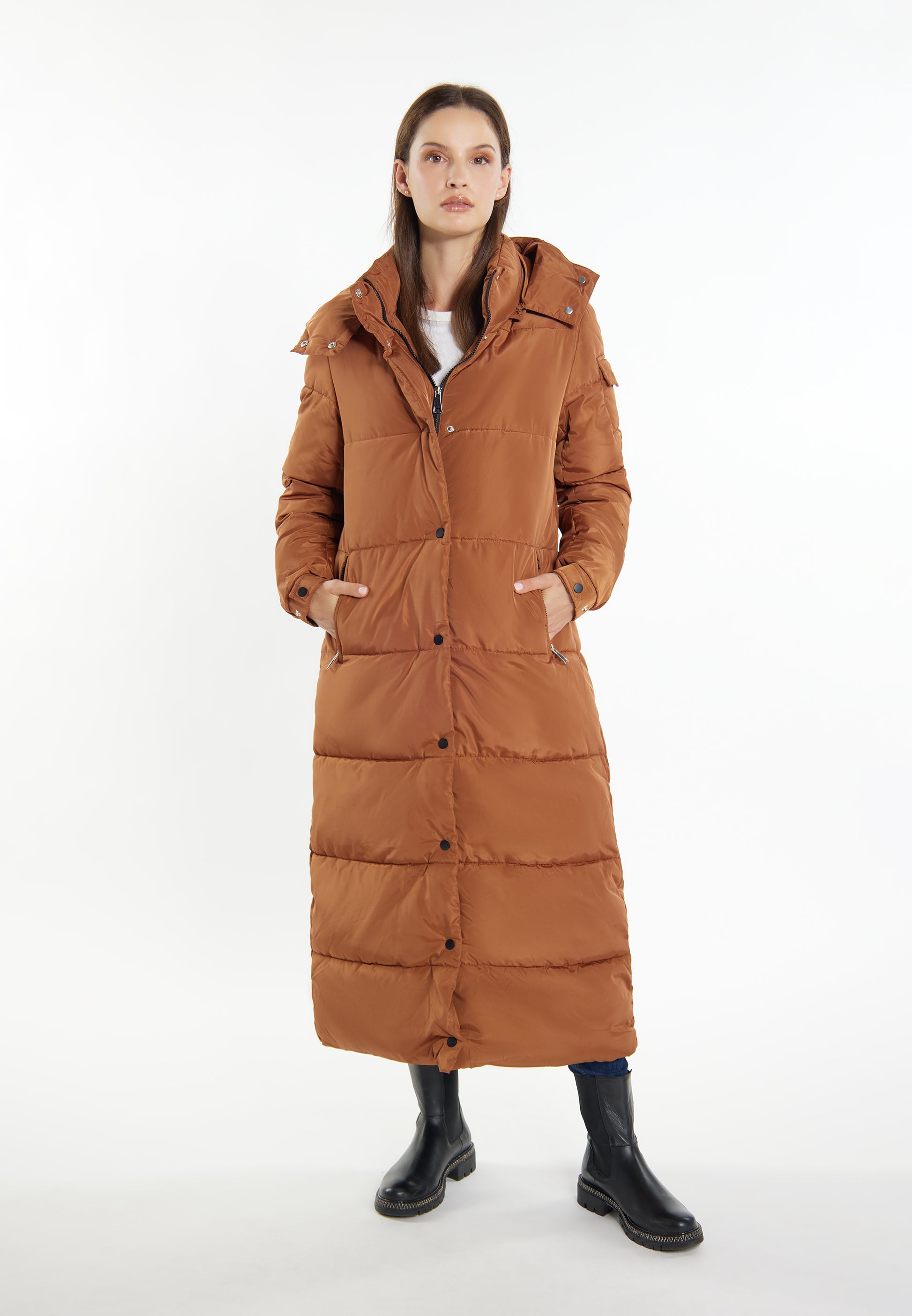 Halee Women's Long Quilted Coat