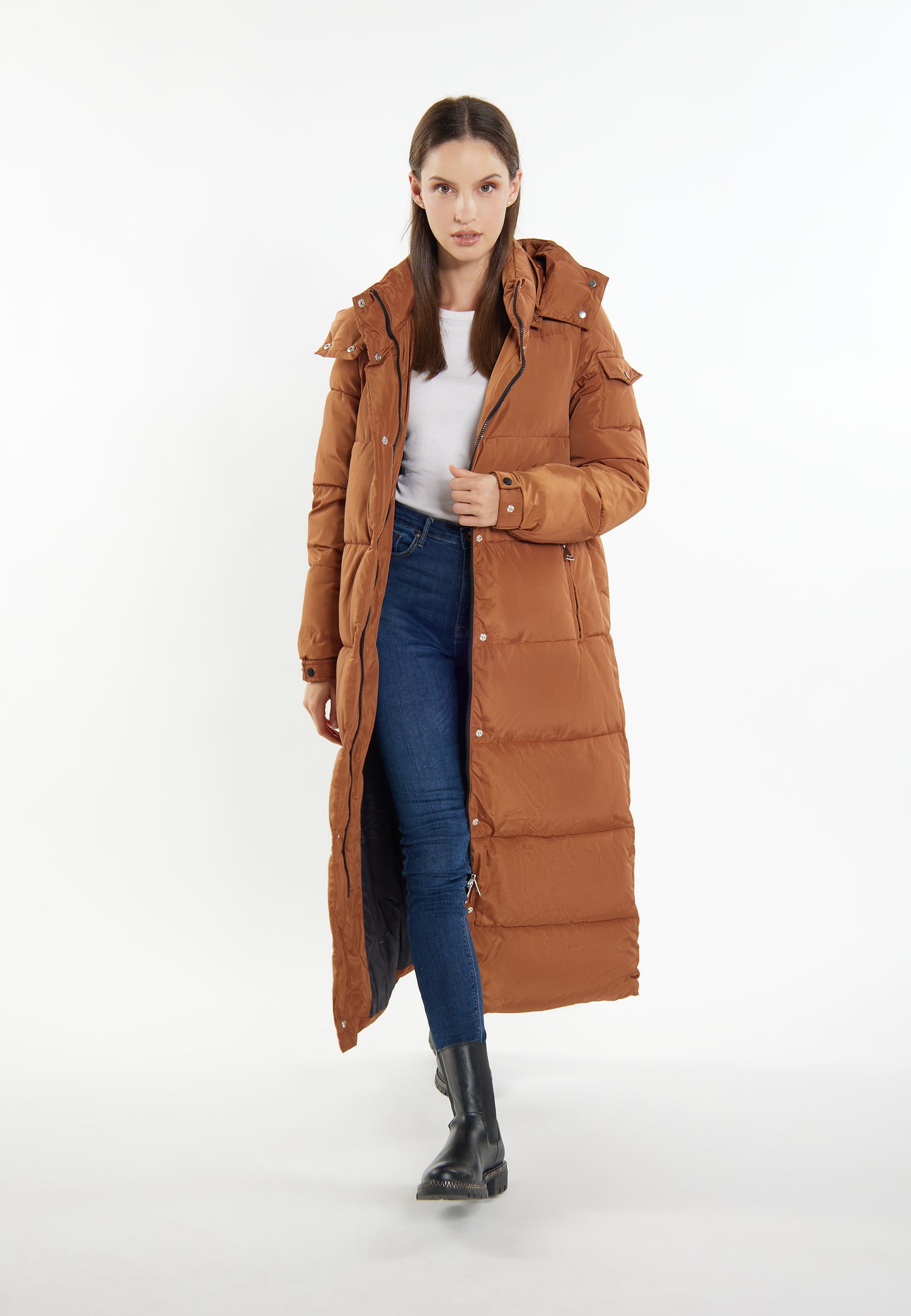 Halee Women's Long Quilted Coat