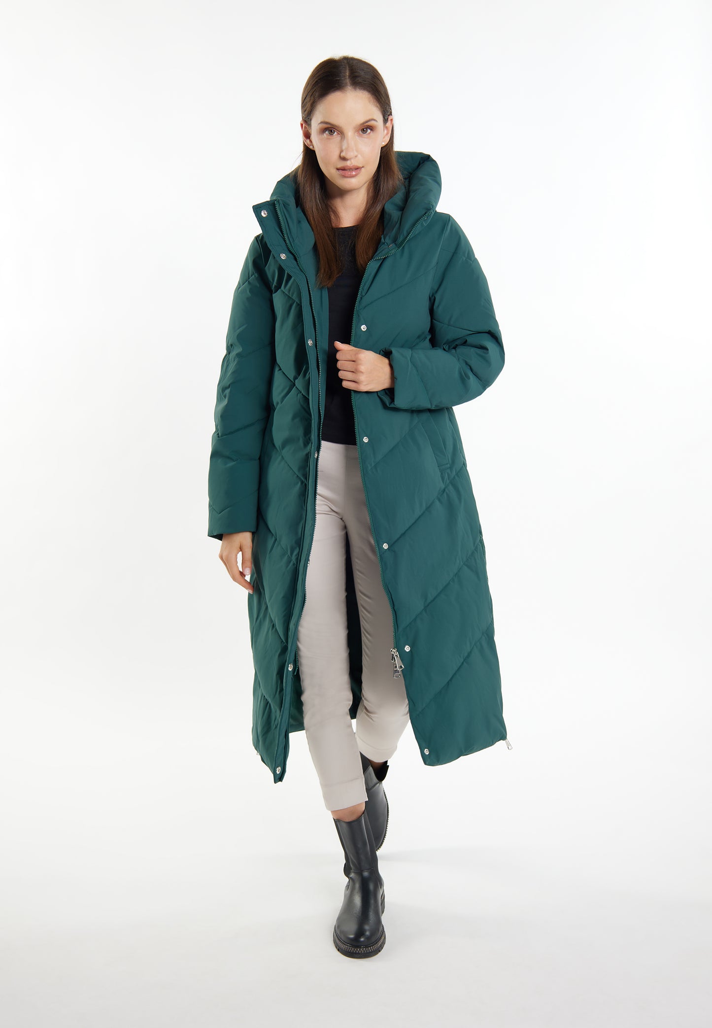 Halee Women's Long Quilted Coat