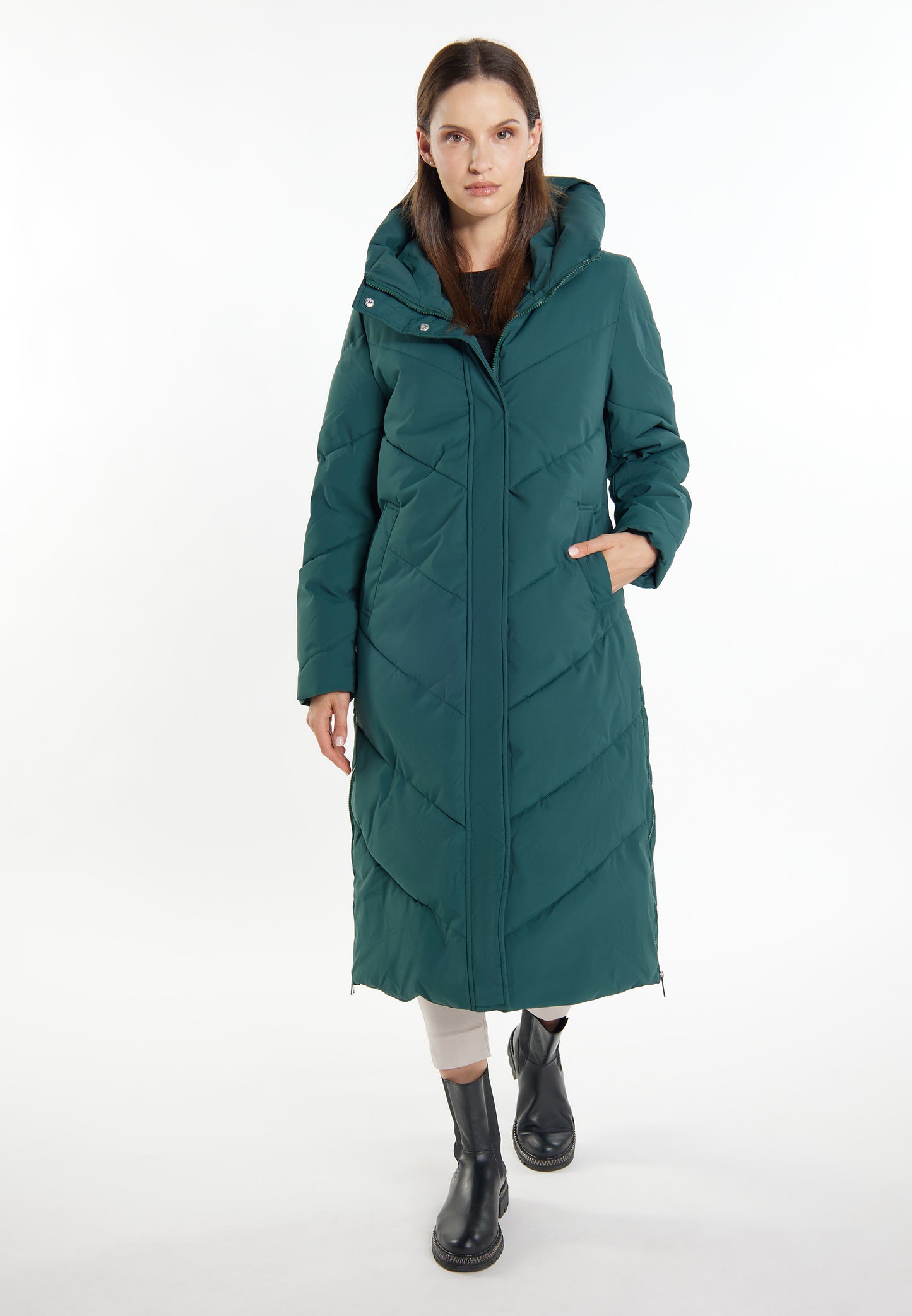Halee Women's Long Quilted Coat