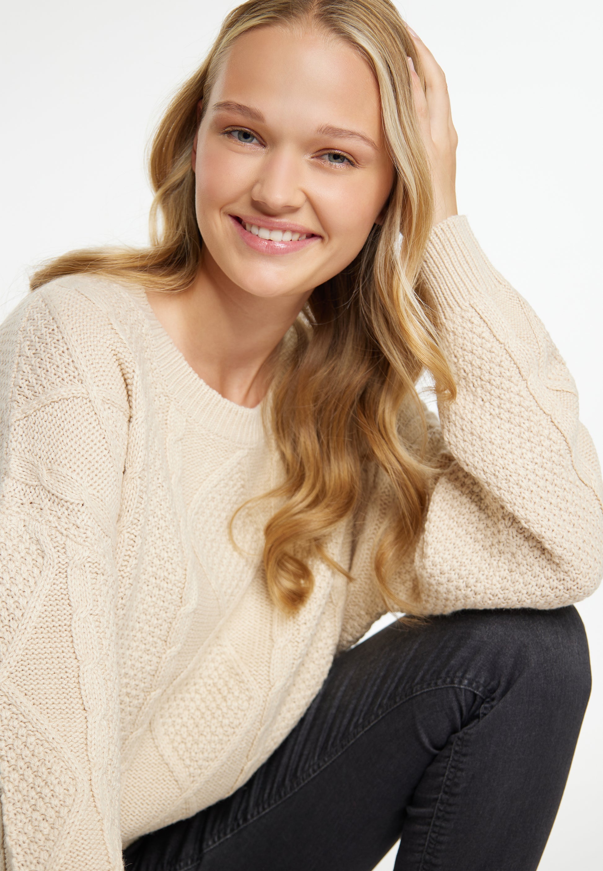 myMo Damen-Strickpullover