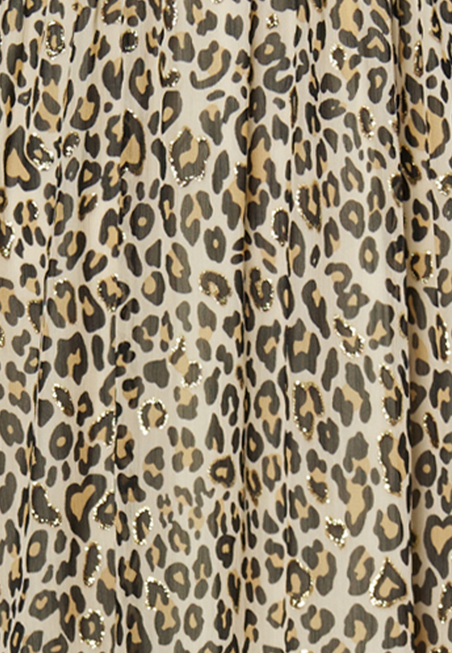 faina Damen Maxikleid mit Leopardenmuster