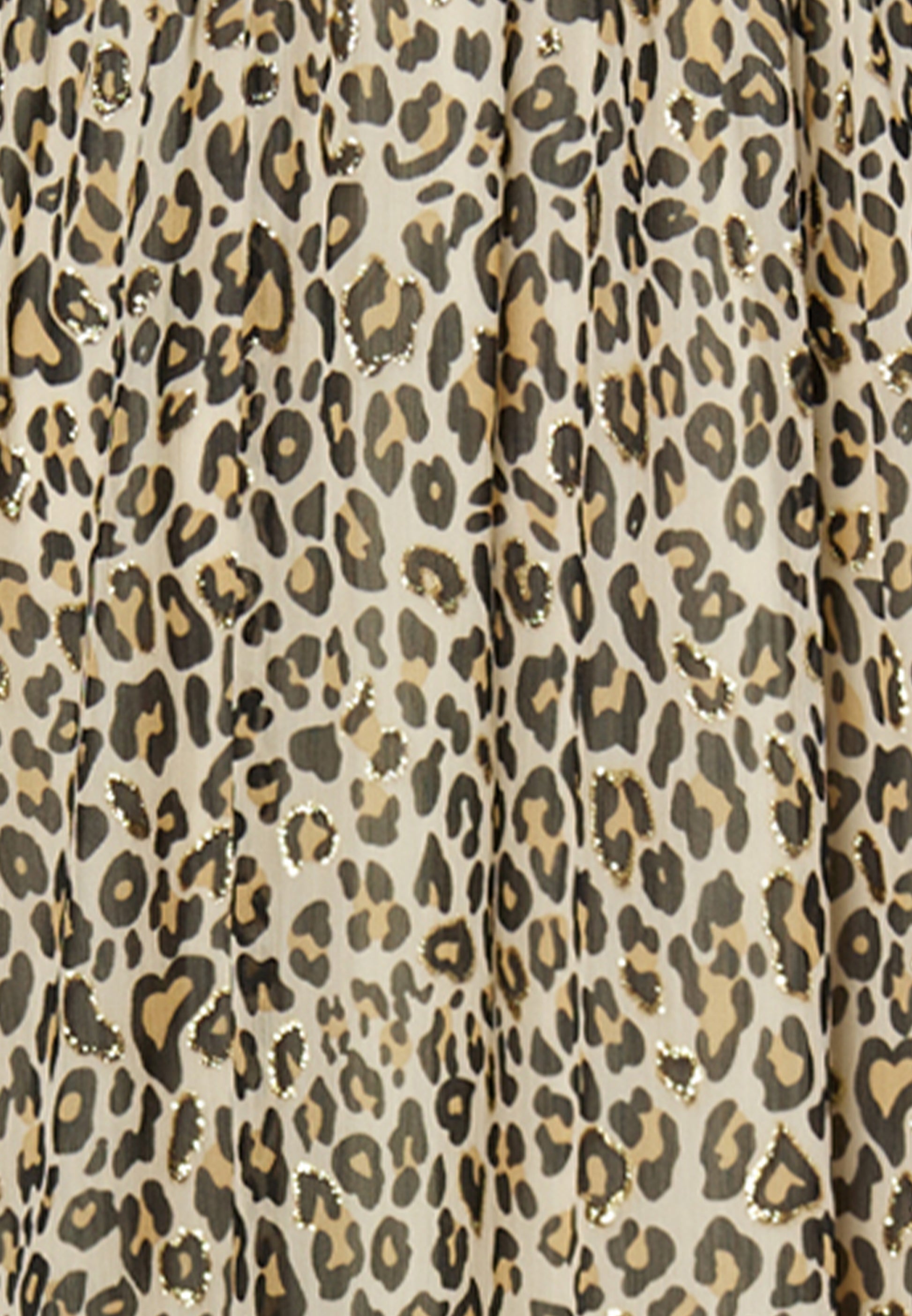 faina Damen Maxikleid mit Leopardenmuster