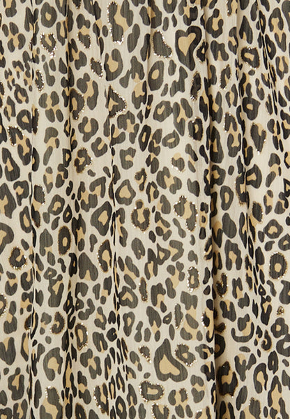 faina Damen Minikleid mit Leopardenmuster