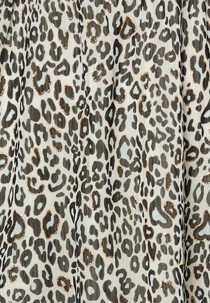 faina Damen Minikleid mit Leopardenmuster