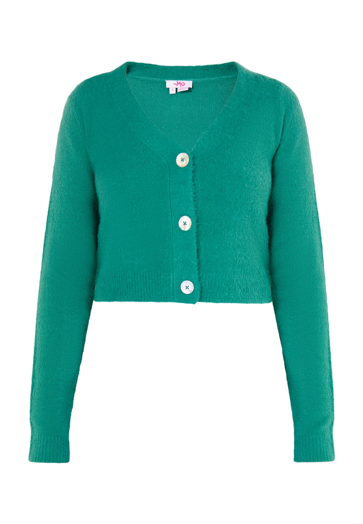 myMo Damen Strickjacke mit Kragen