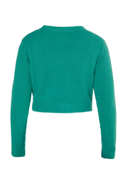myMo Damen Strickjacke mit Kragen