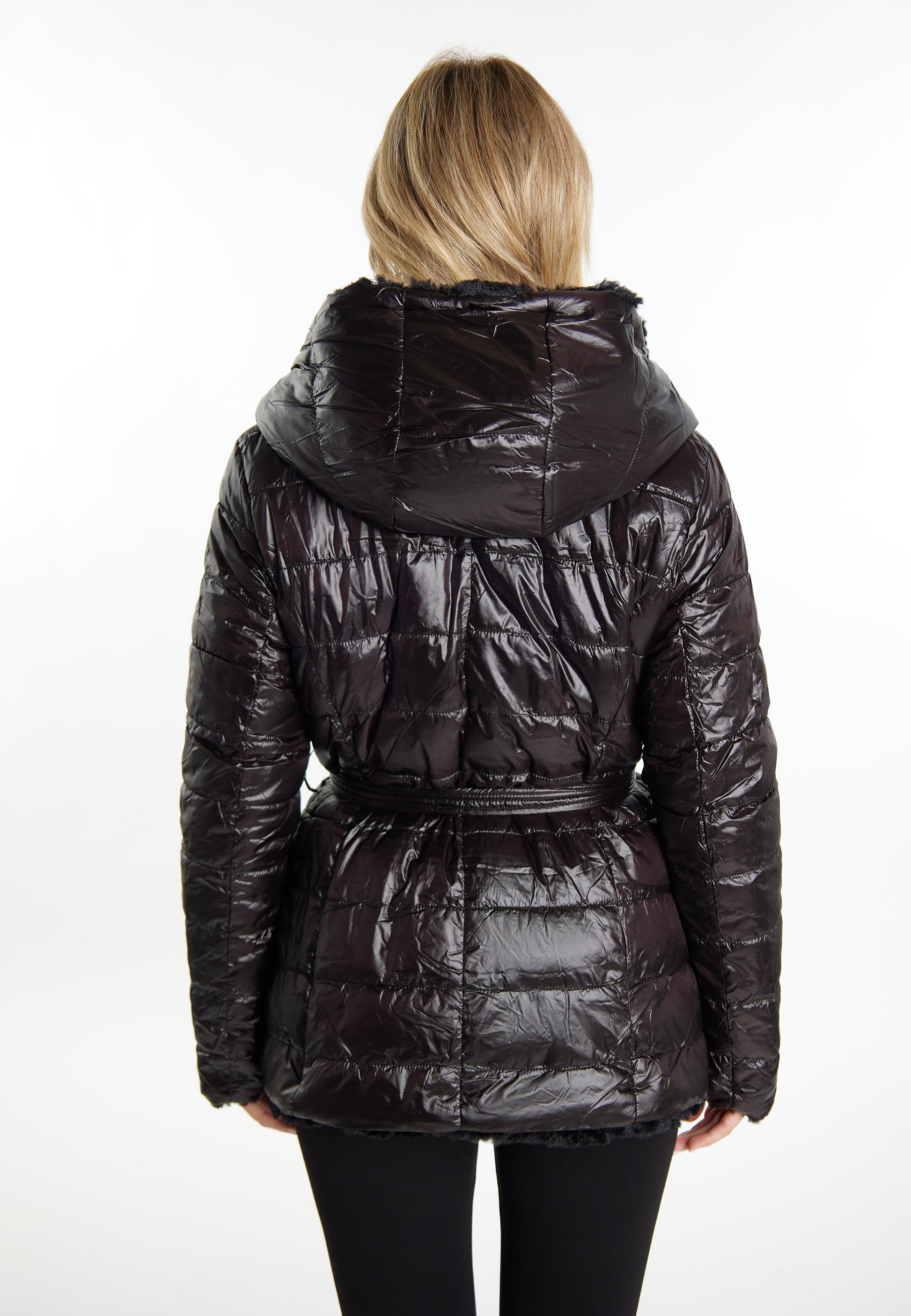 faina Women's Quilted Jacket With Faux Fur