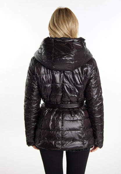 faina Women's Quilted Jacket With Faux Fur