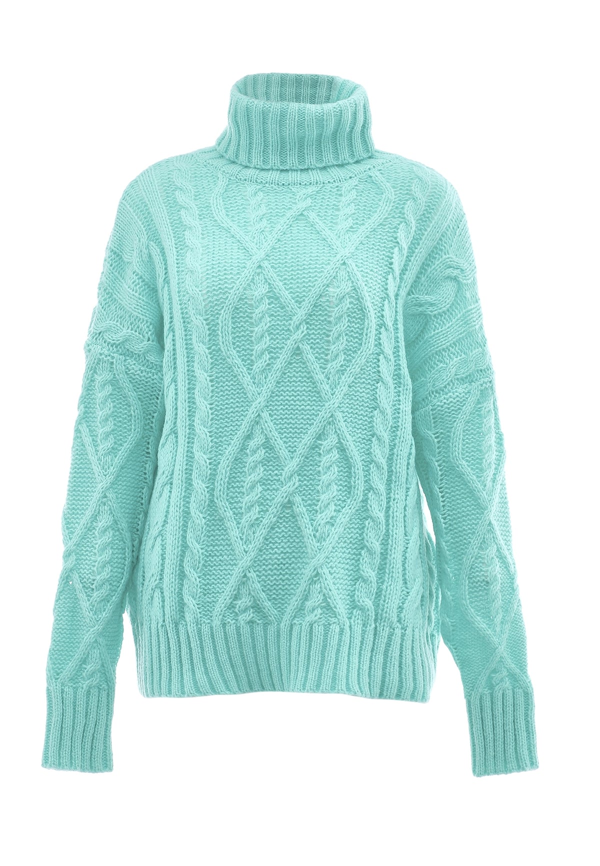 myMo Damen-Rollkragenpullover