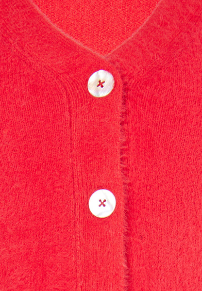 myMo Damen Strickjacke mit Kragen
