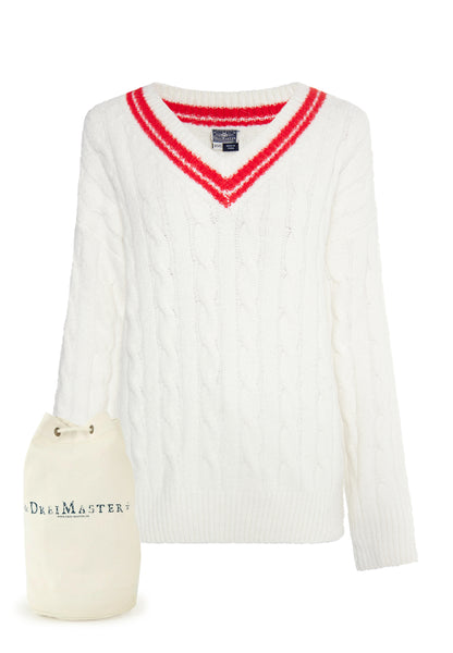 DreiMaster Maritim Damen Strickpullover + Einkaufstasche Set