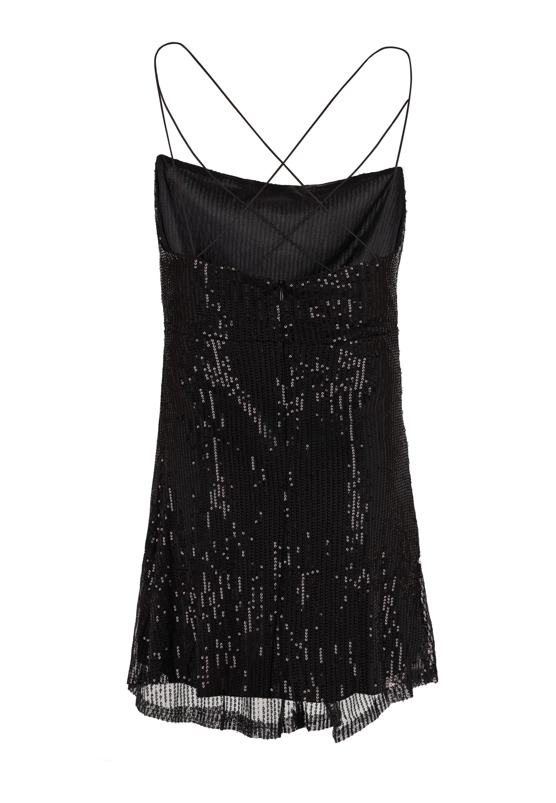 NAEMI Damen Mini-Spaghetti-Kleid