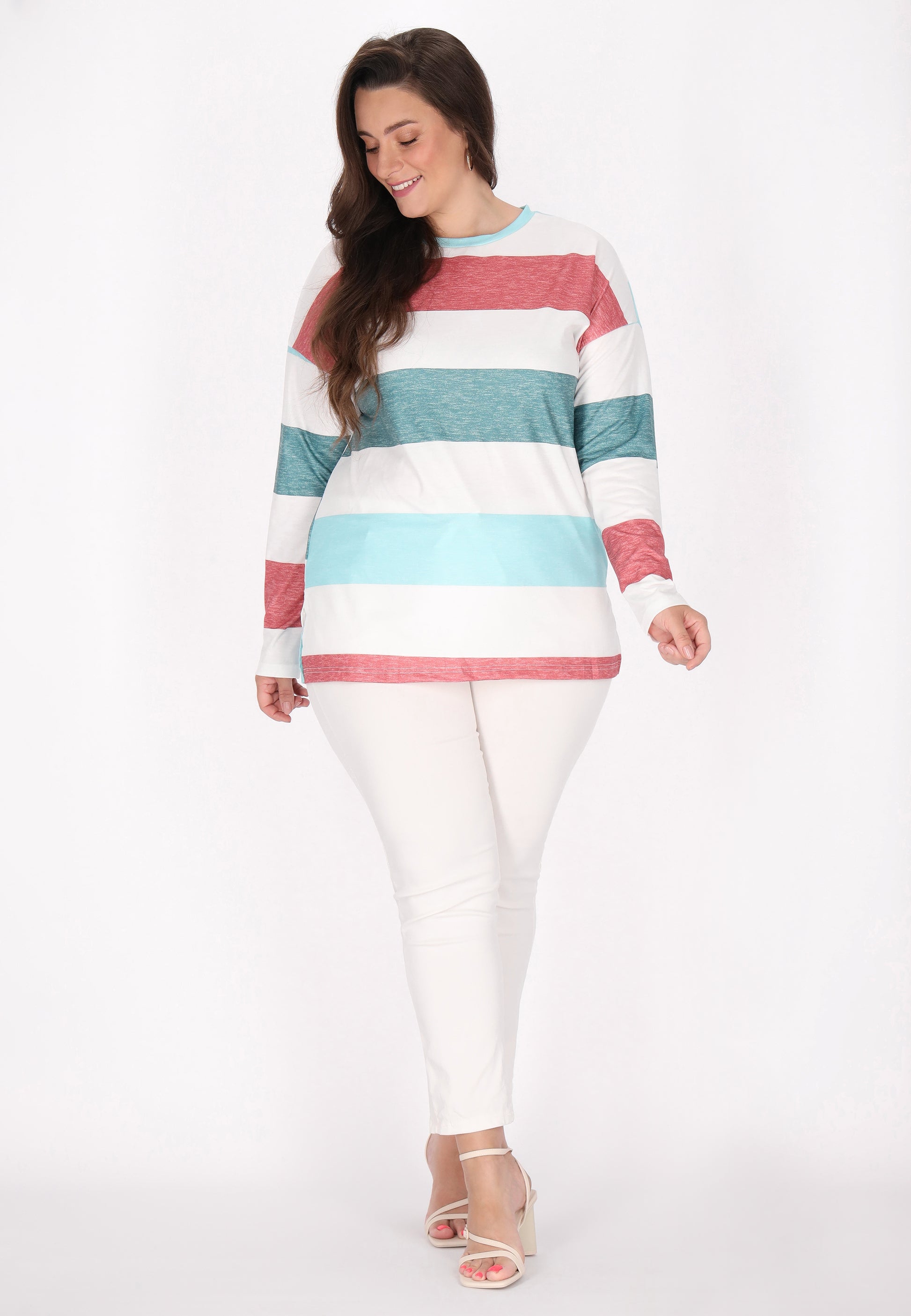 Usha Blue Label Women's Plus Size Jersey Shirt