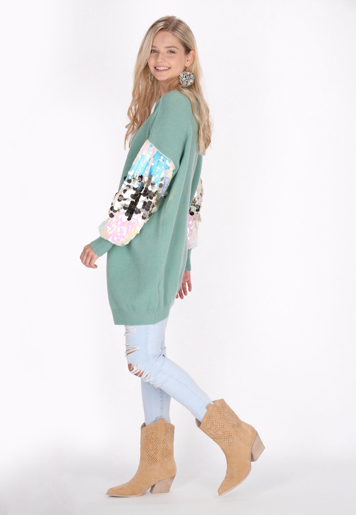 IZIA Damen Strickjacke