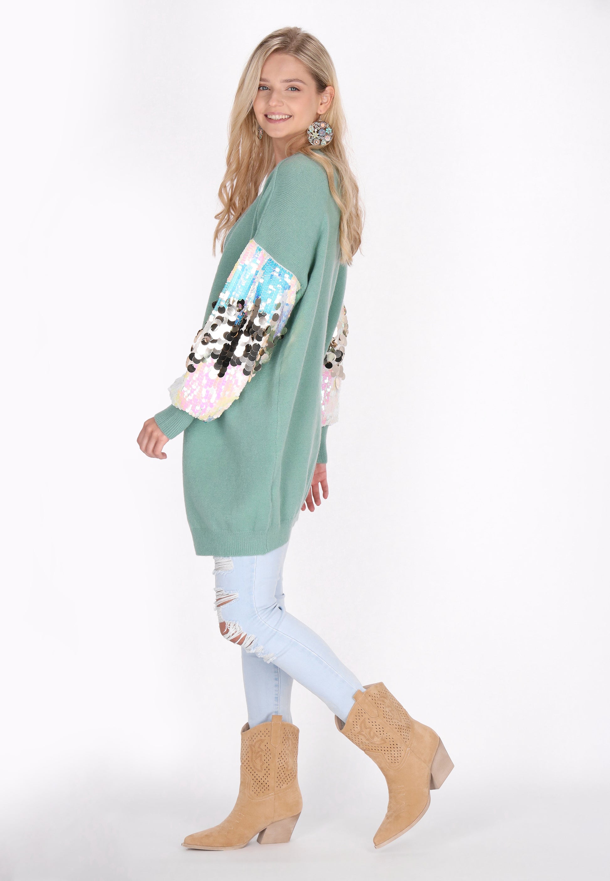 IZIA Damen Strickjacke