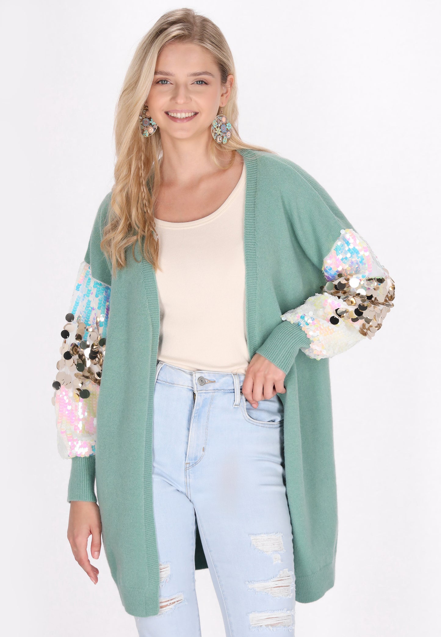 IZIA Damen Strickjacke